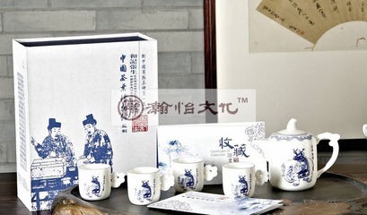 【精品青花茶具 國粹青花瓷系列(吉祥如意壺套裝)】價格,廠家,圖片,茶具套裝,上海瀚怡文化傳播-